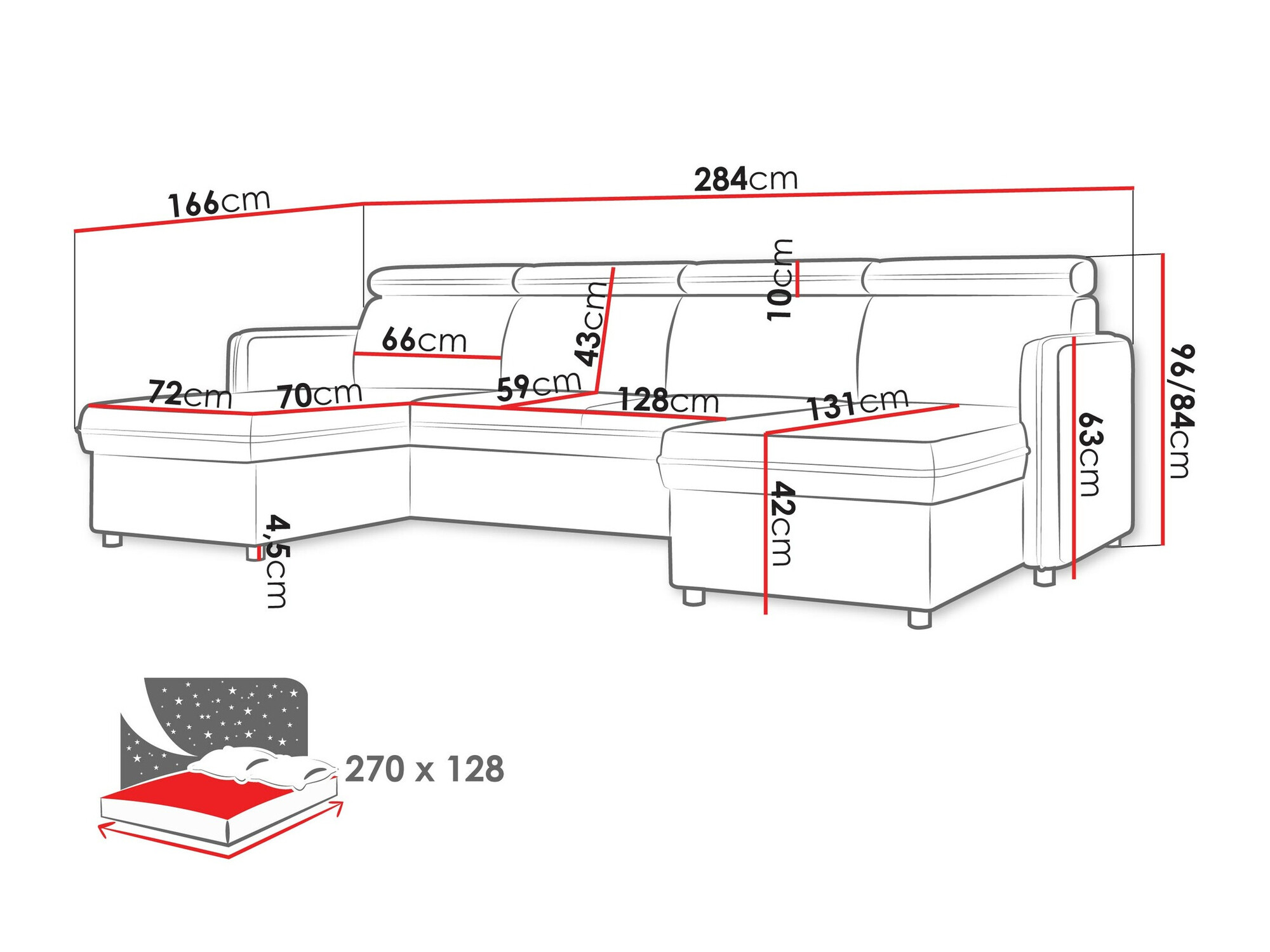 Corner sofa Temple 130 (Enjoy New 3)