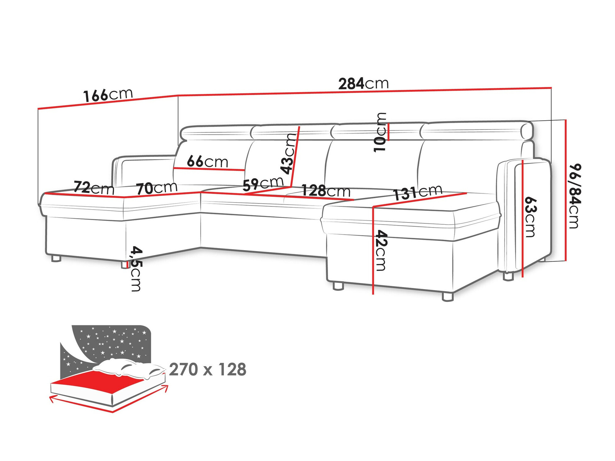 Corner sofa Temple 130 (Enjoy New 4)