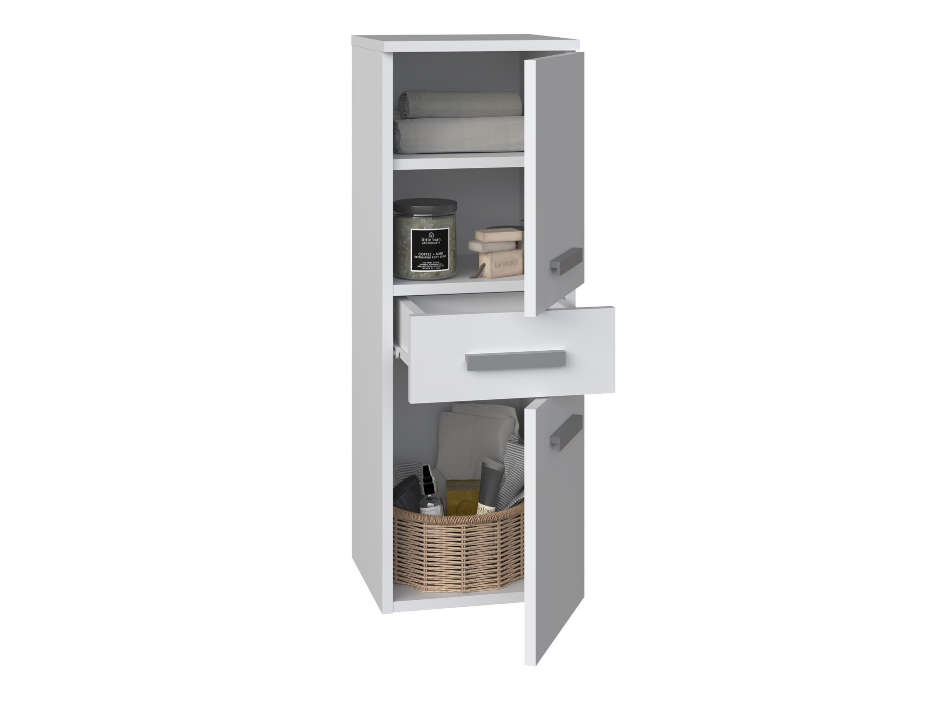 Standing bathroom cabinet Nolmaru 108 (White)