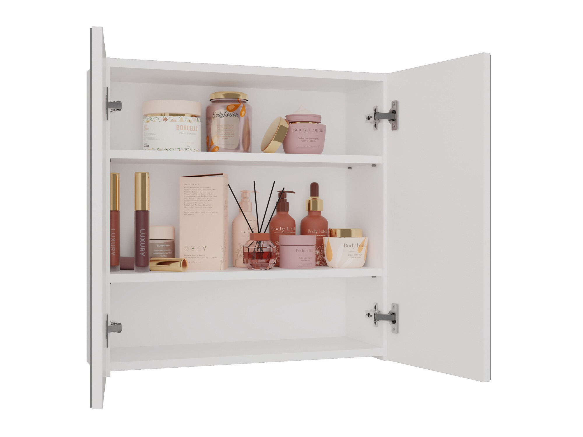 Bathroom mirror cabinet Balelbo 101 (White)