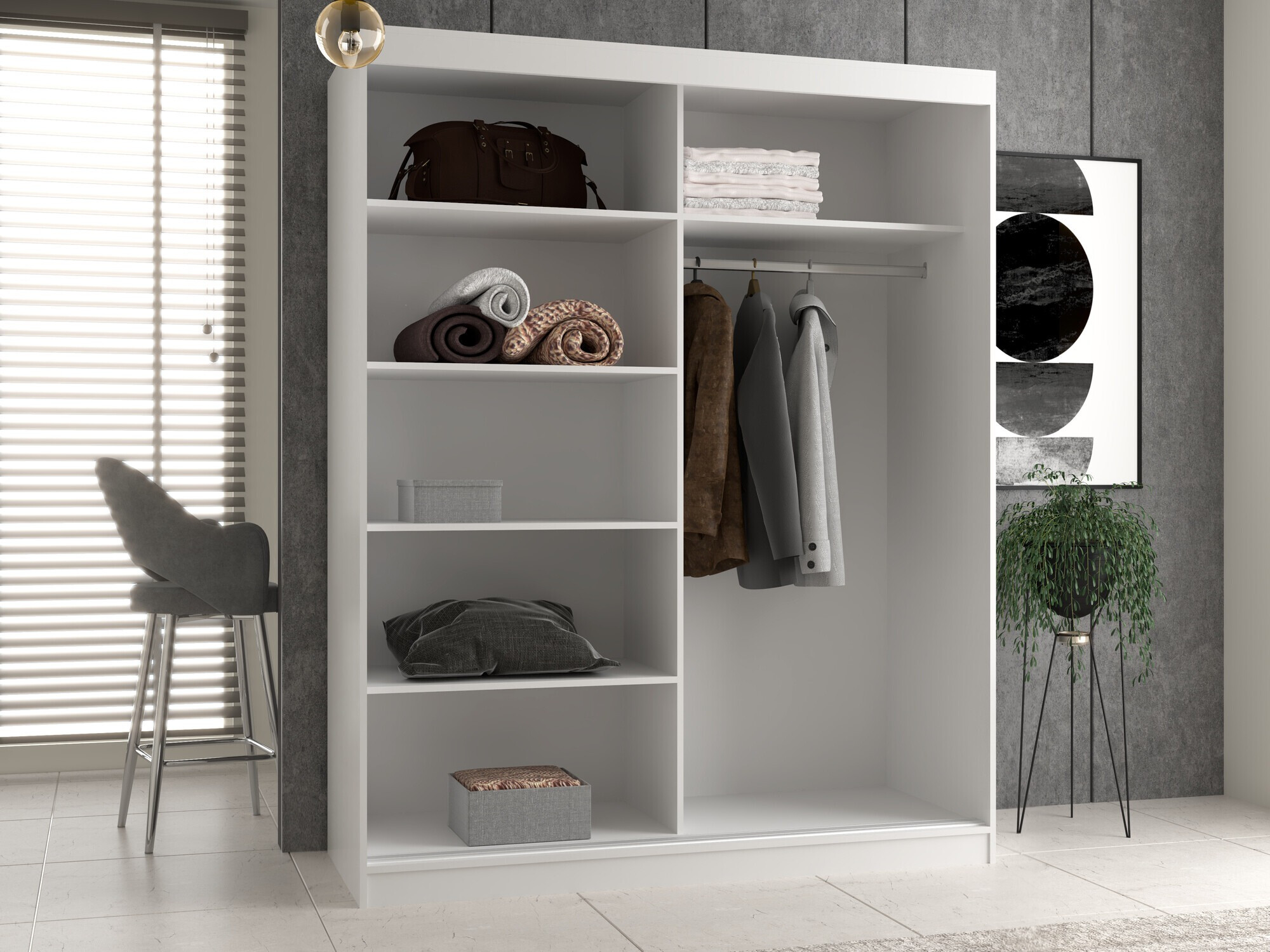 Wardrobe Mandeville 177 (White)