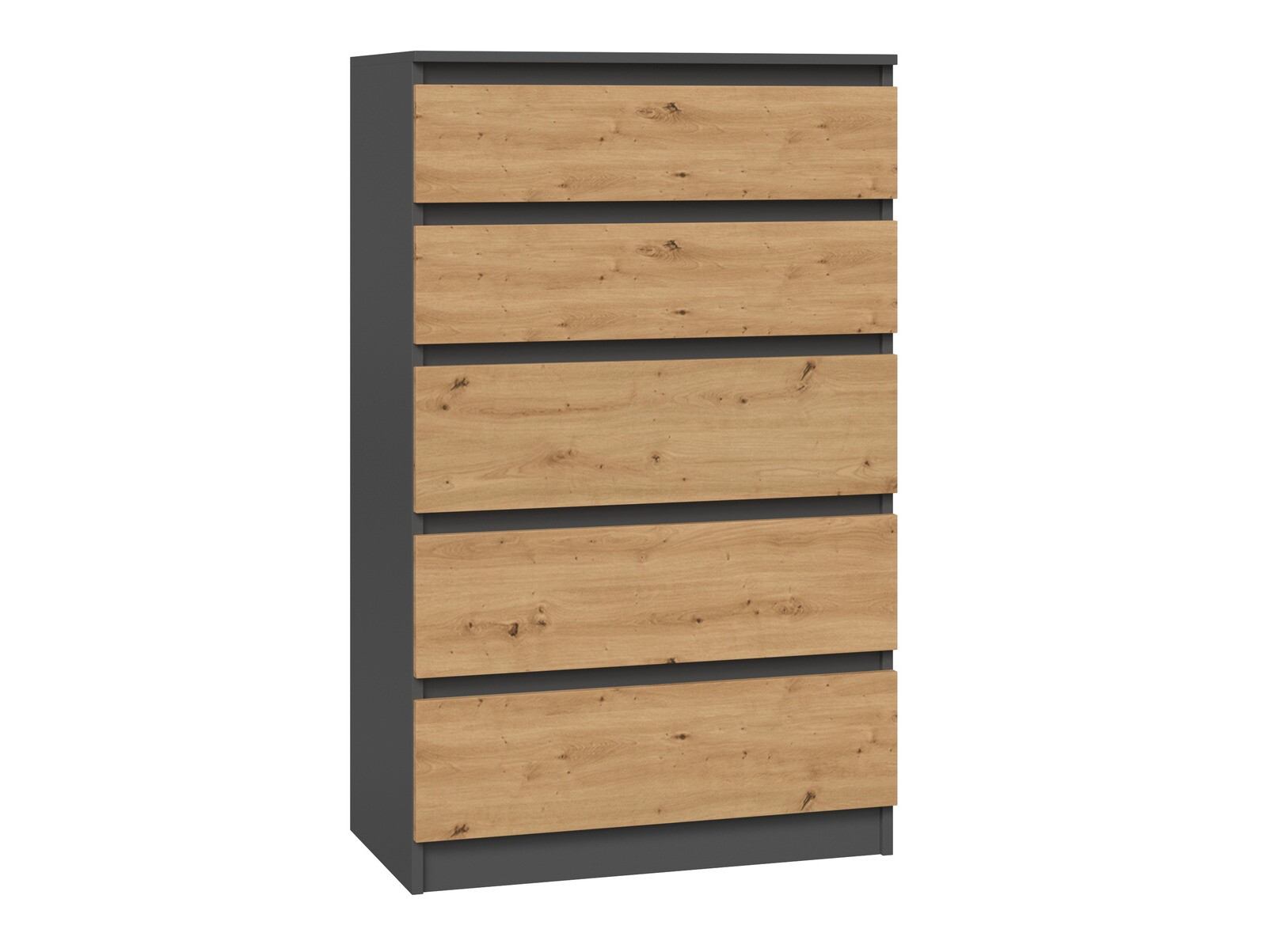 Chest of drawers Elbvelu 104 (Anthracite + Artisan oak)