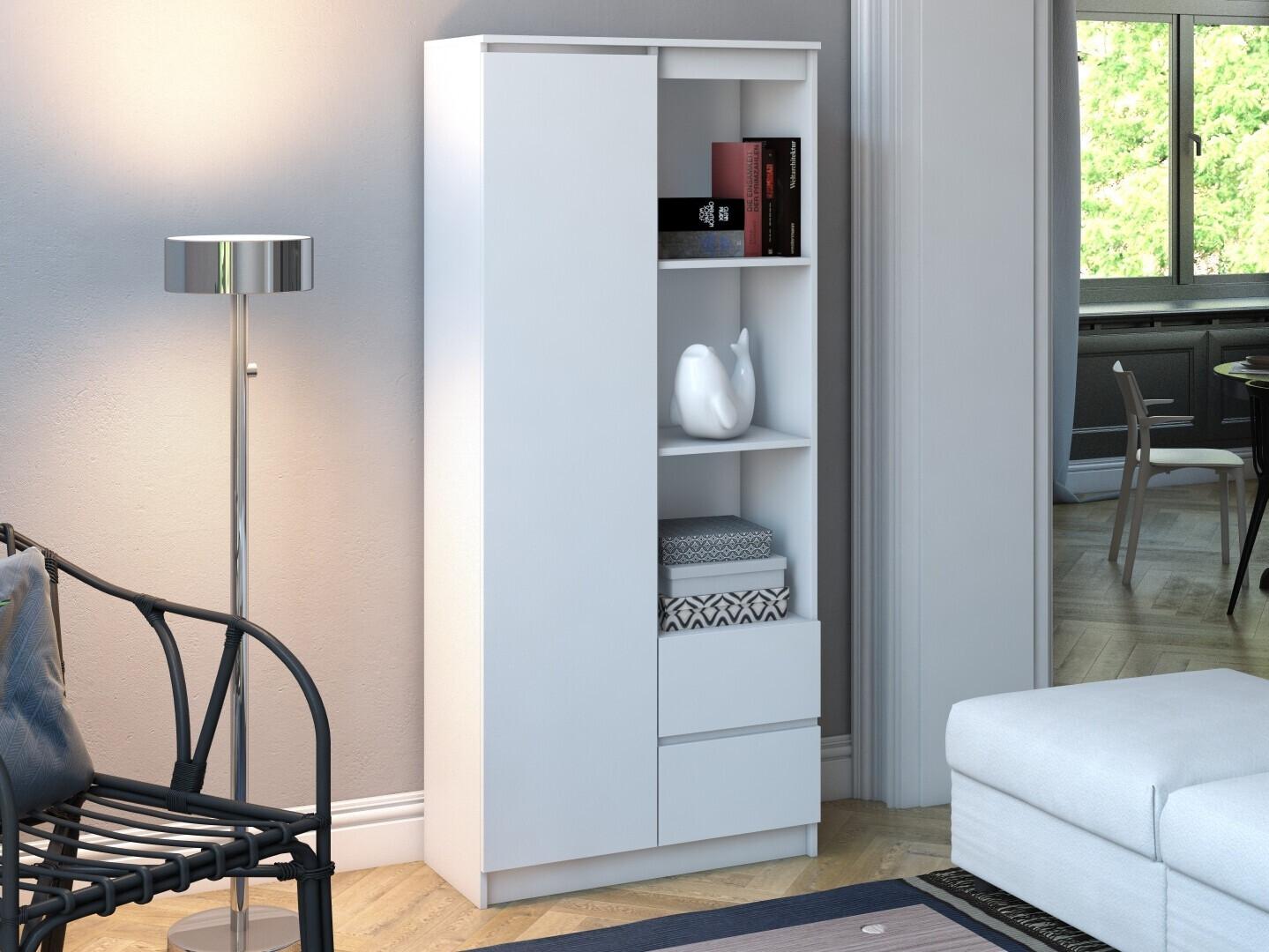Bookcase Mandeville 182 (White)