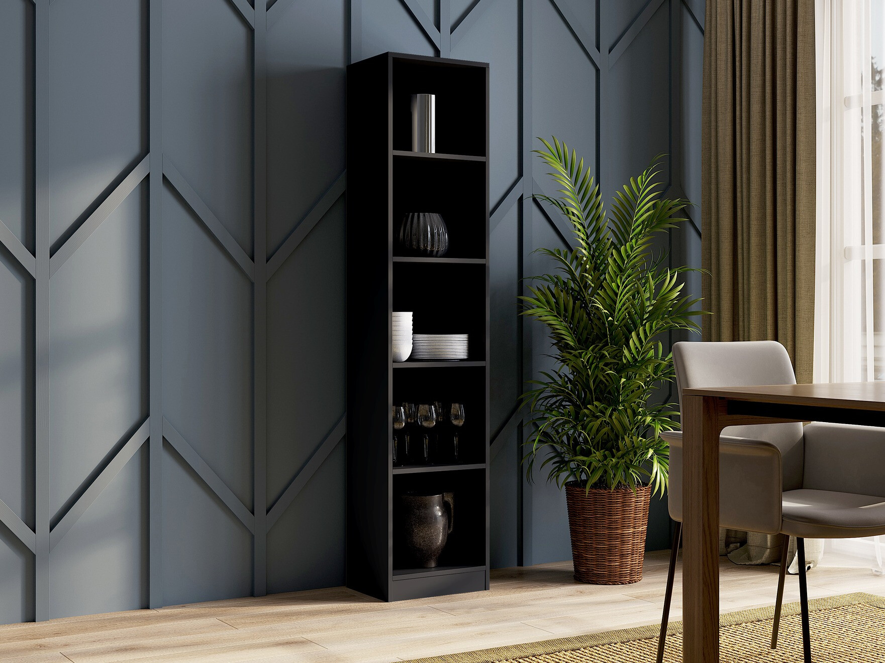 Bookcase Mandeville 183 (Black)