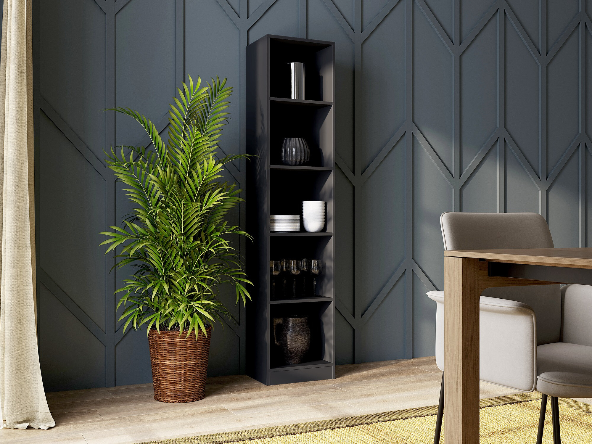 Bookcase Mandeville 183 (Black)