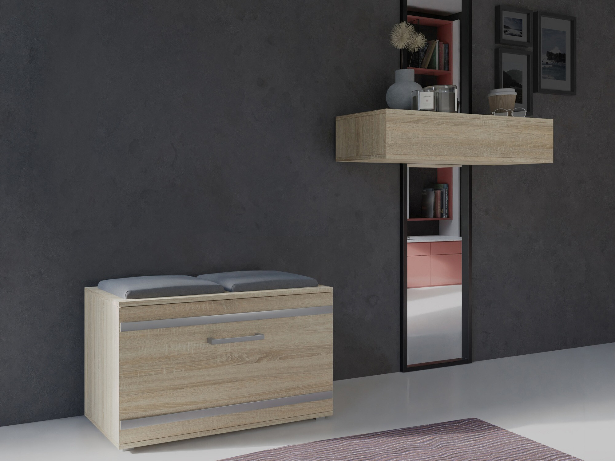 Shoe cabinet Mandeville 179 (Sonoma oak)