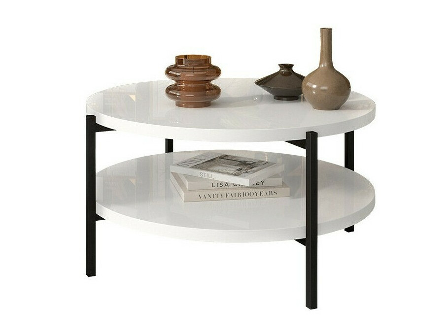 Coffee table Providence 177 (Glossy white + Black)