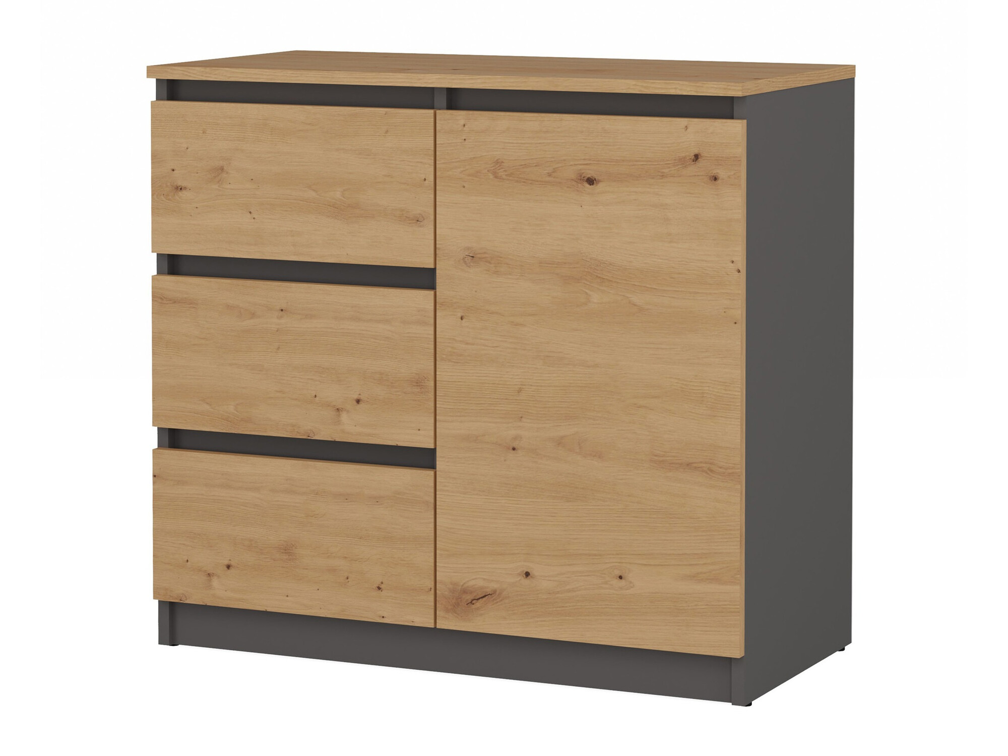 Chest of drawers Elbvelu 110 (Artisan oak + Anthracite)