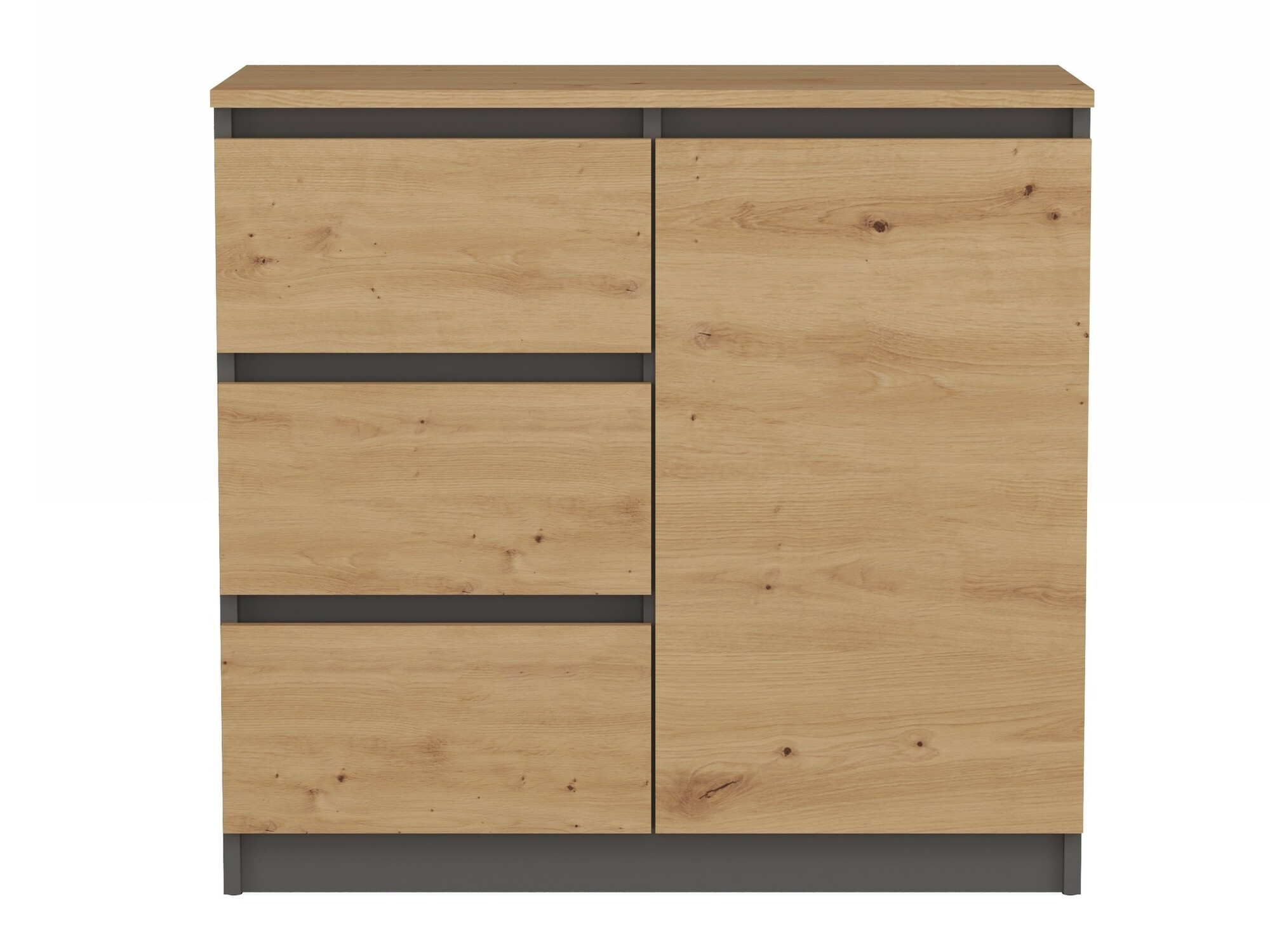 Chest of drawers Elbvelu 110 (Artisan oak + Anthracite)
