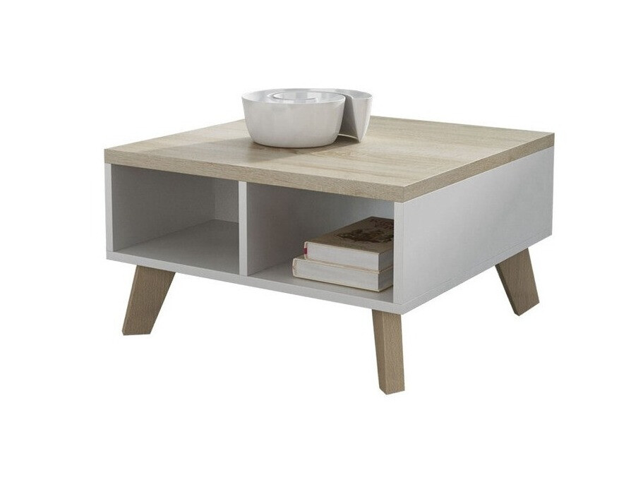 Coffee table Larfloi 100 (White + Sonoma oak)