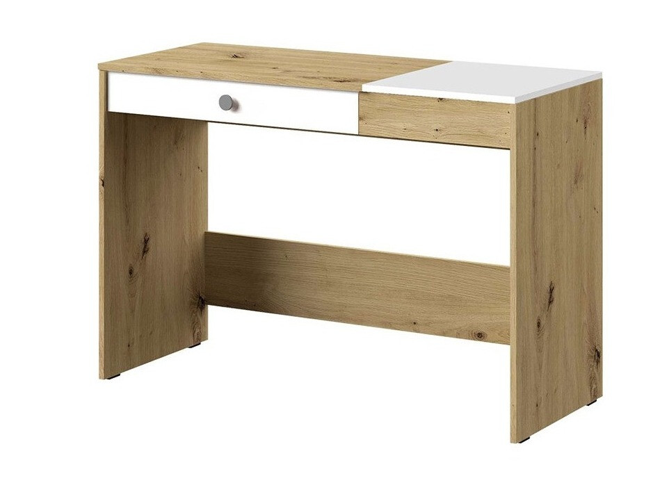Desk Almira 109 (Artisan oak + White + Grey)