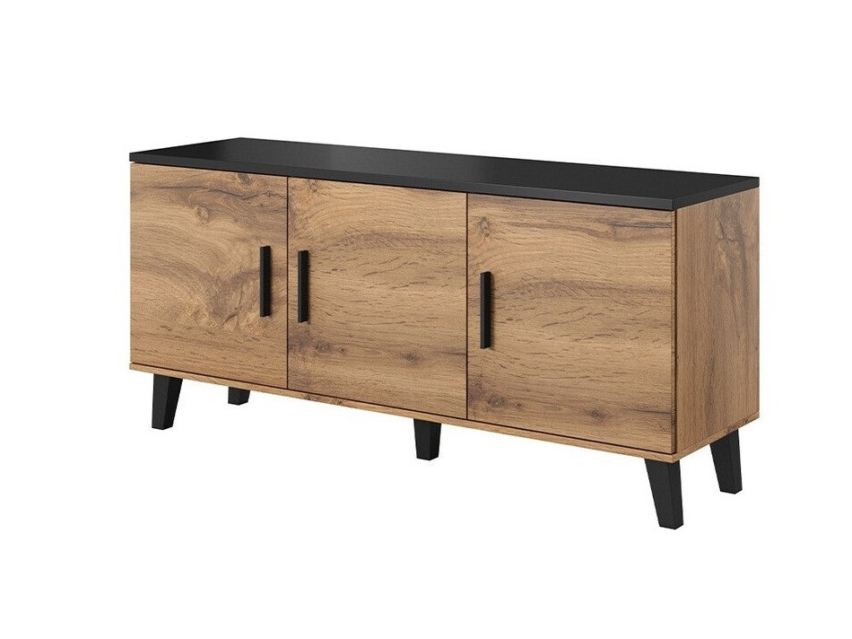 TV stand Larfloi 106 (Wotan Oak + Black)