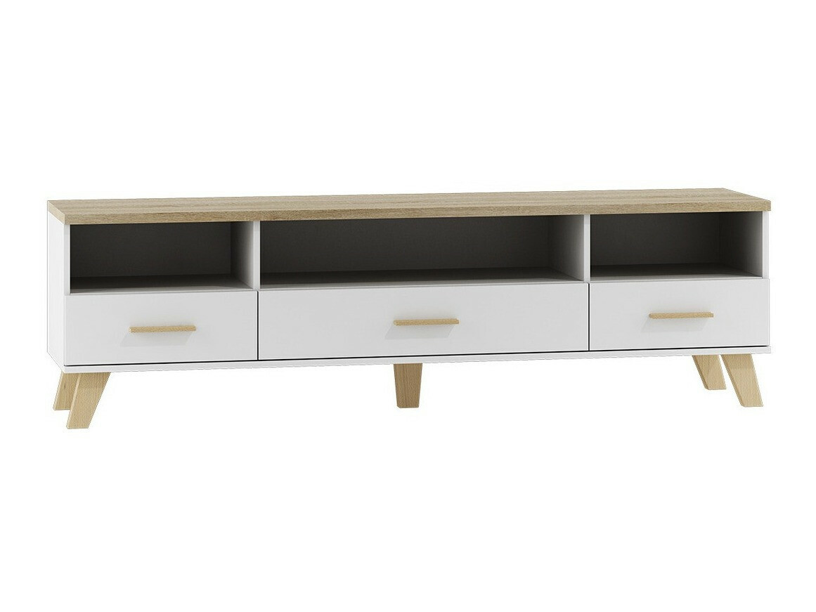 TV stand Larfloi 109 (White + Sonoma oak)
