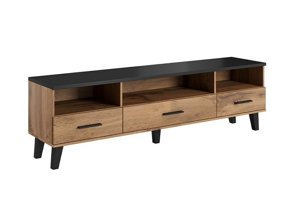 TV stand Larfloi 109 (Wotan Oak + Black)