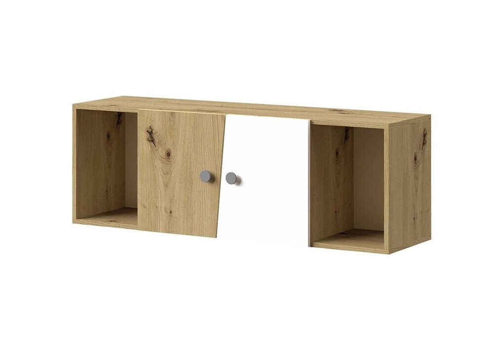 Wall cabinet Almira 112 (Artisan oak + White + Grey)