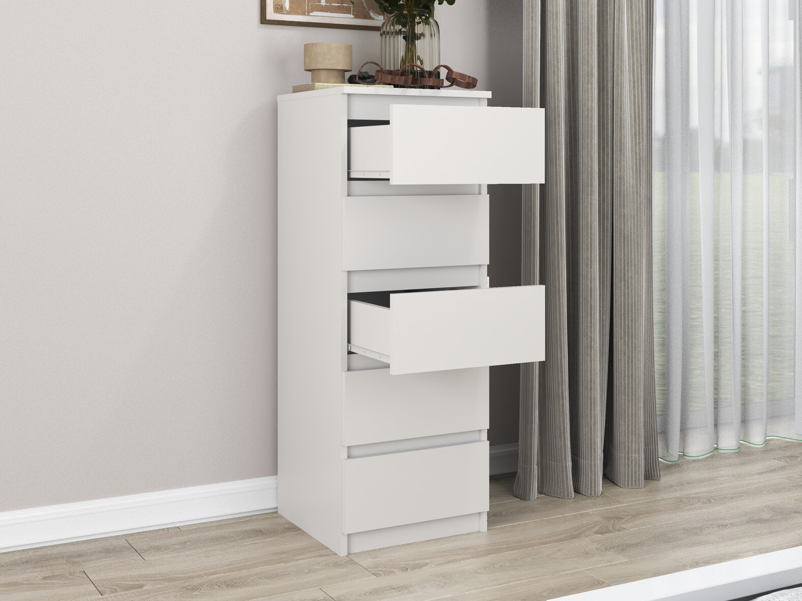 Chest of drawers Elbvelu 121 (White)