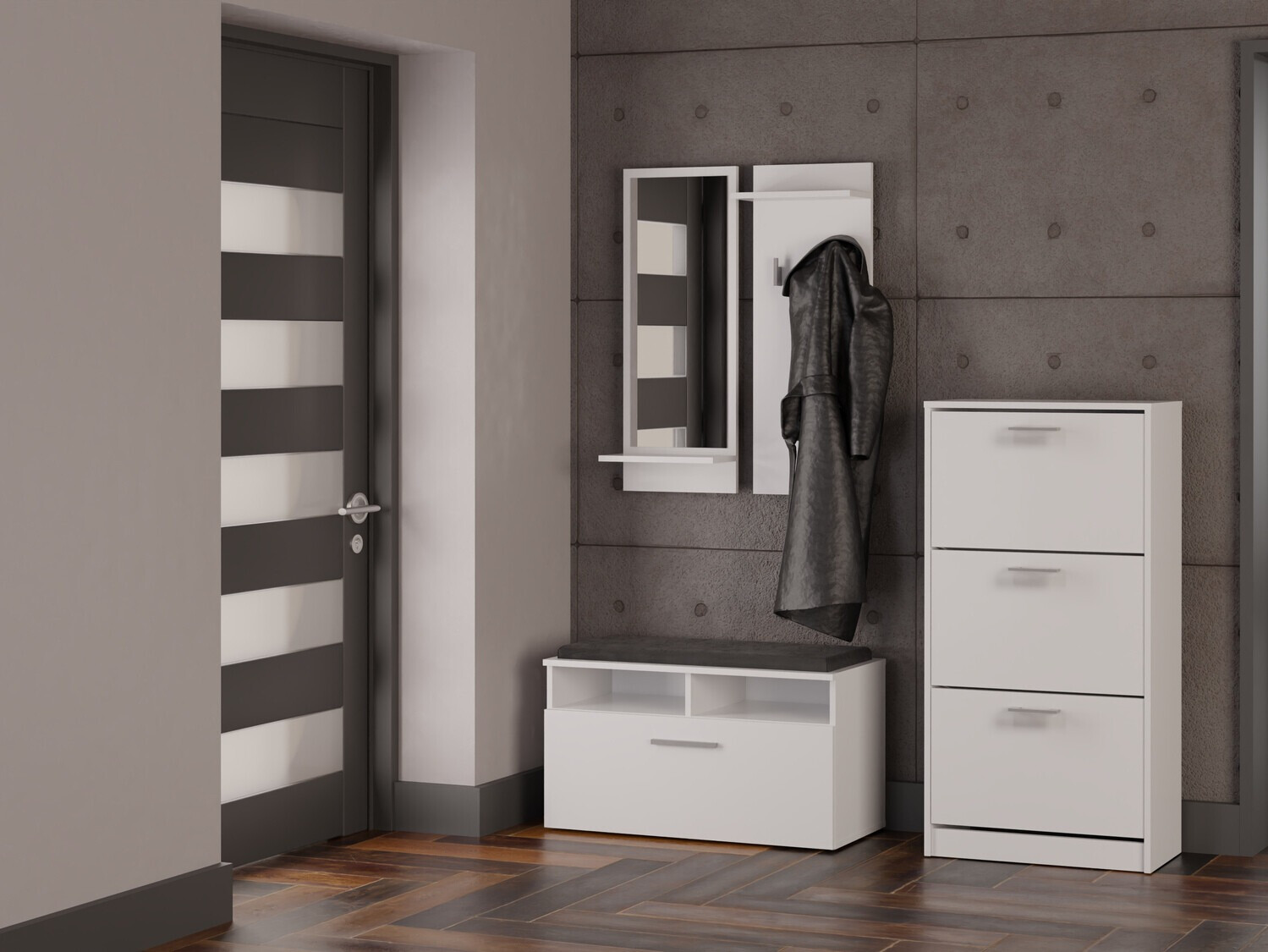 Shoe cabinet Mandeville 224 (White)