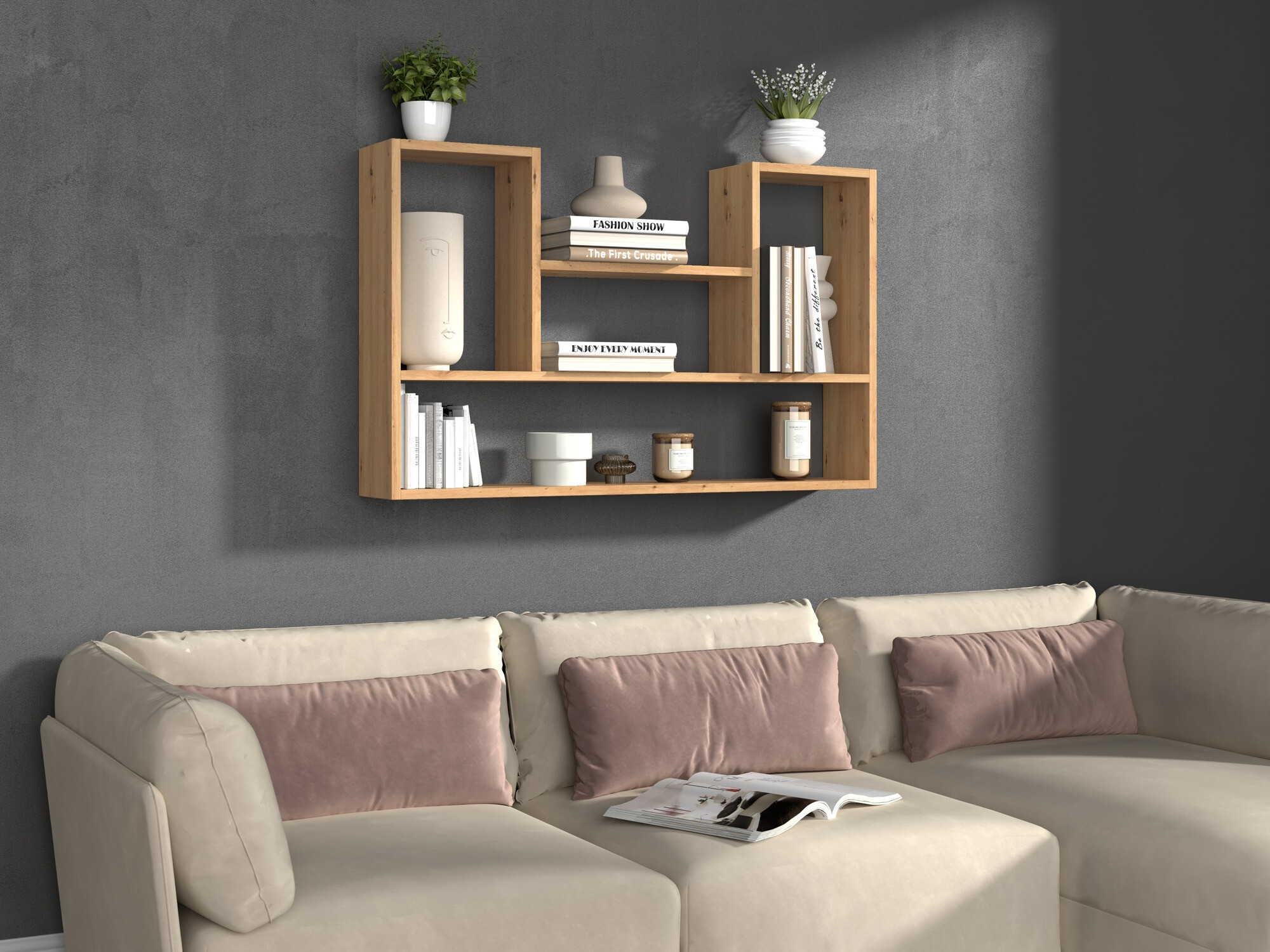 Wall shelf Mandeville 225 (Artisan oak)