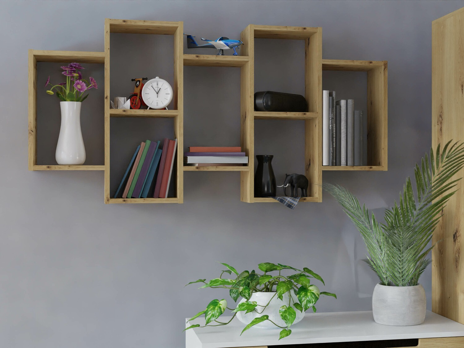 Wall shelf Mandeville 226 (Artisan oak)