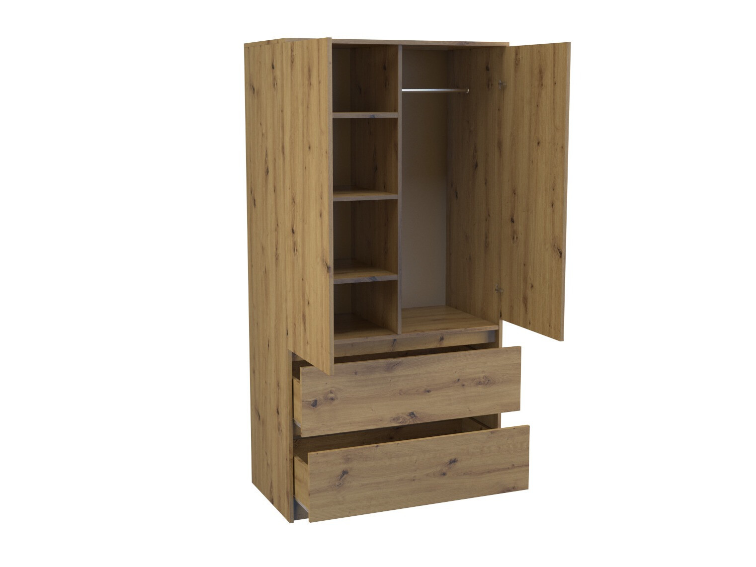 Wardrobe Elbvelu 116 (Artisan oak)