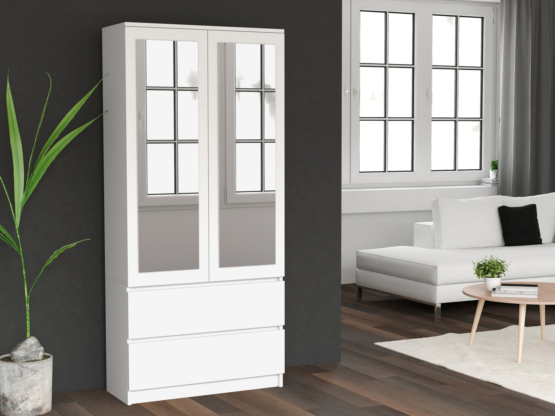 Wardrobe Elbvelu 116 (White)