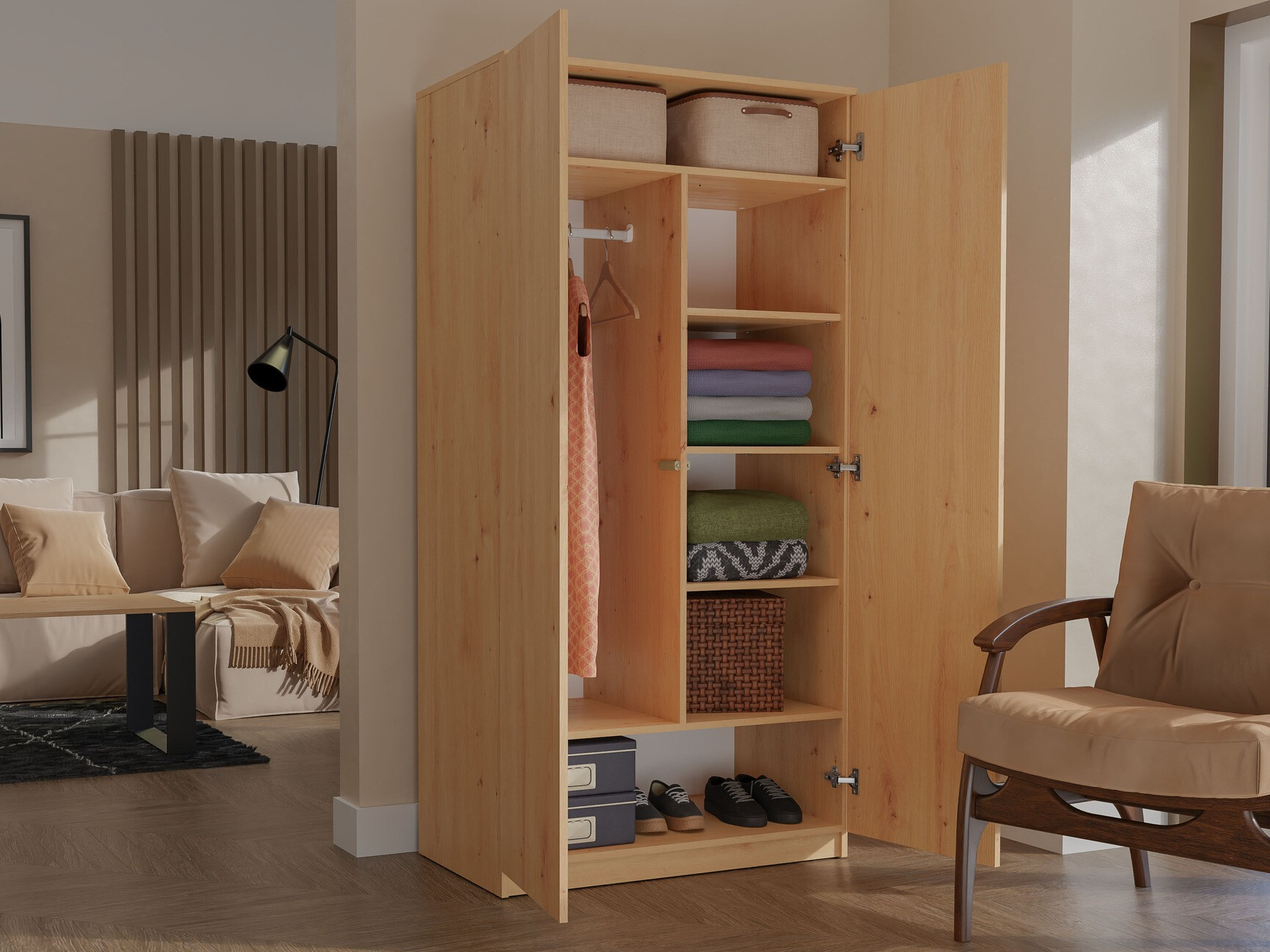 Wardrobe Elbvelu 117 (Artisan oak)