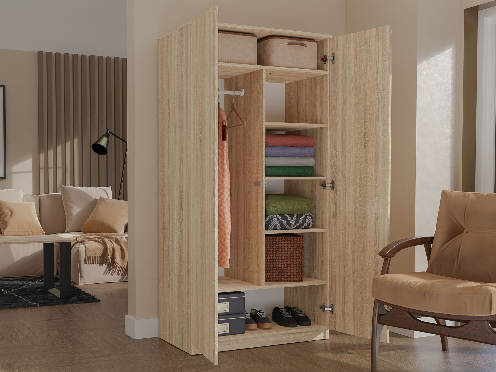 Wardrobe Elbvelu 117 (Sonoma oak)