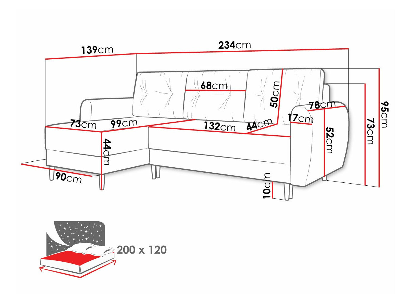 Corner sofa Memphis 109 (Itaka 11)