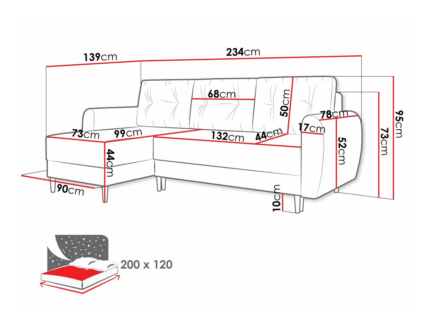 Corner sofa Memphis 109 (Itaka 14)