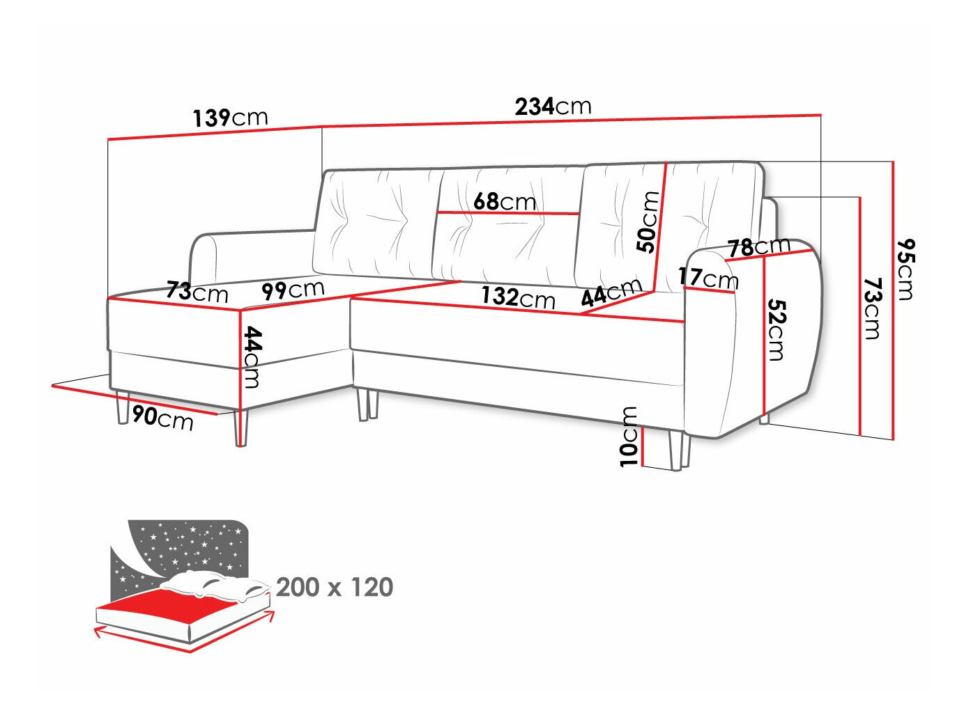 Corner sofa Memphis 109 (Itaka 15)