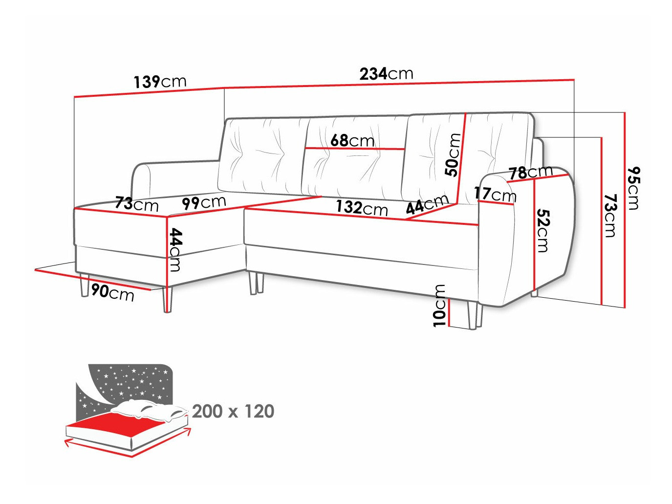 Corner sofa Memphis 109 (Itaka 16)