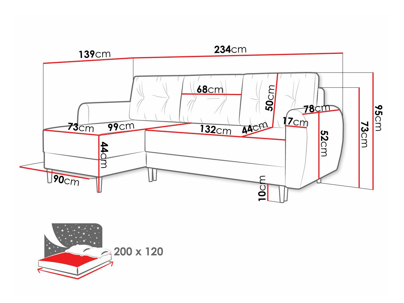 Corner sofa Memphis 109 (Itaka 33)