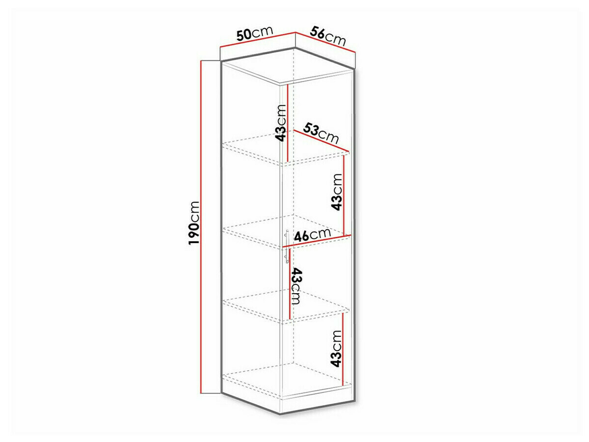 Bookcase Cavmero 107 (Artisan oak)