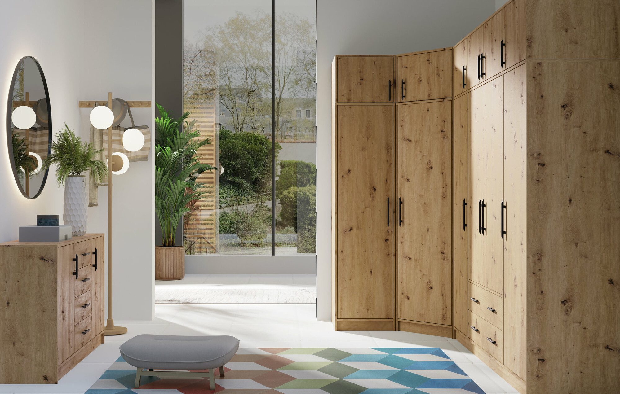 Wardrobe Cavmero 100 (Artisan oak)