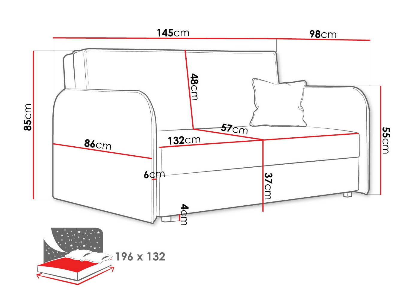 Sofa bed Lirael III (Again 85)