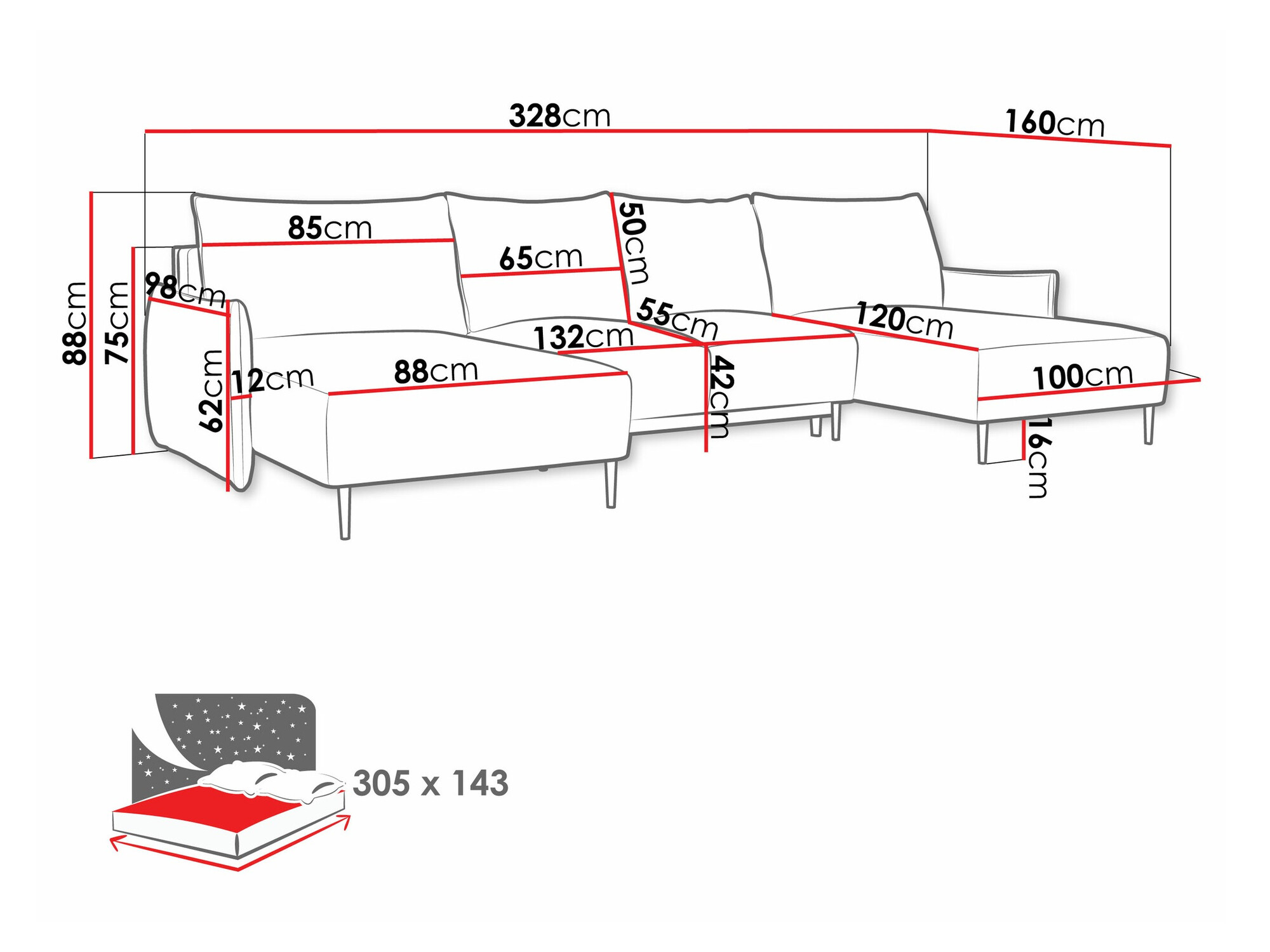 Corner sofa Columbus 223 (Velo 621)