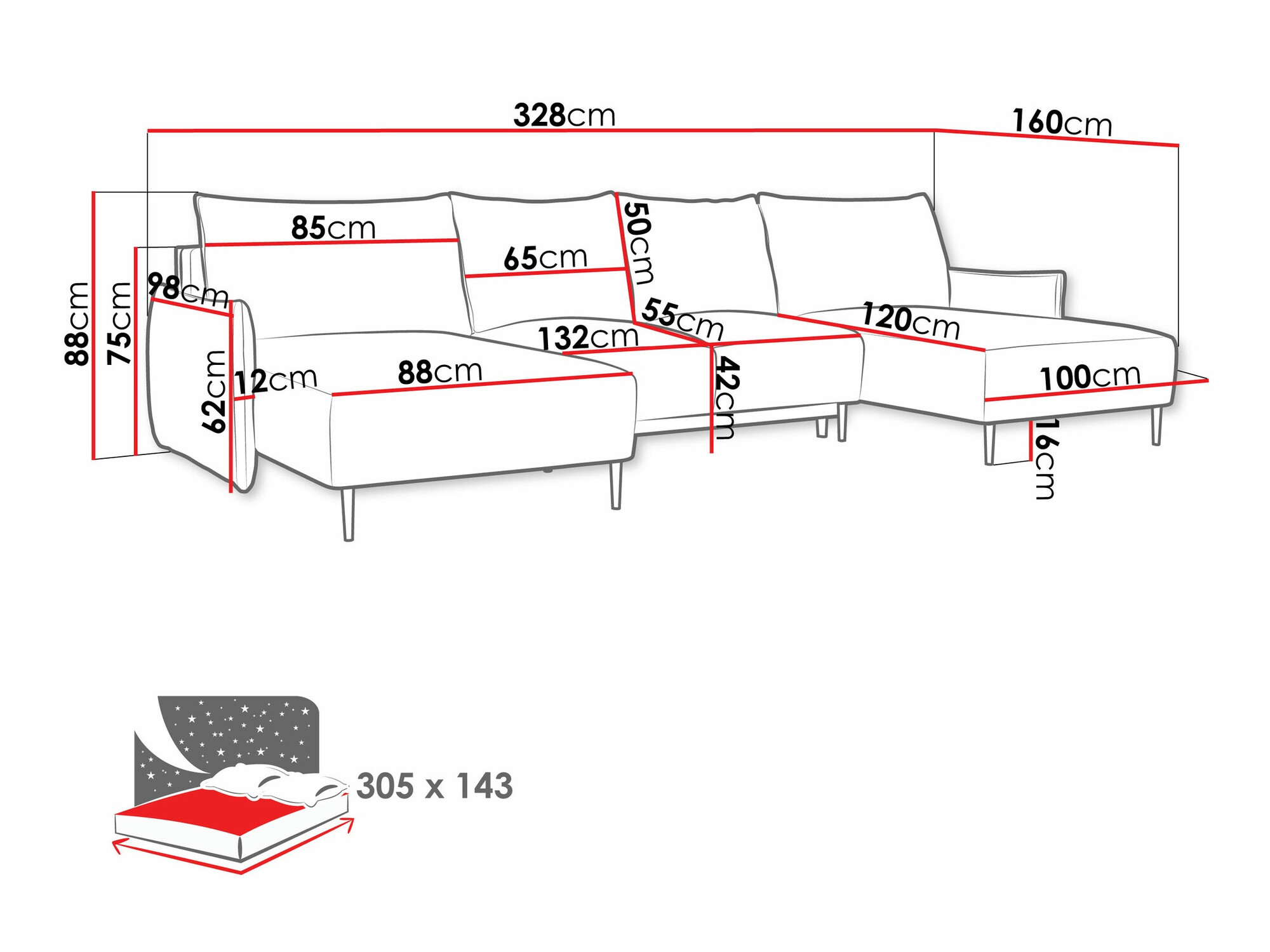 Corner sofa Columbus 223 (Velo 626)