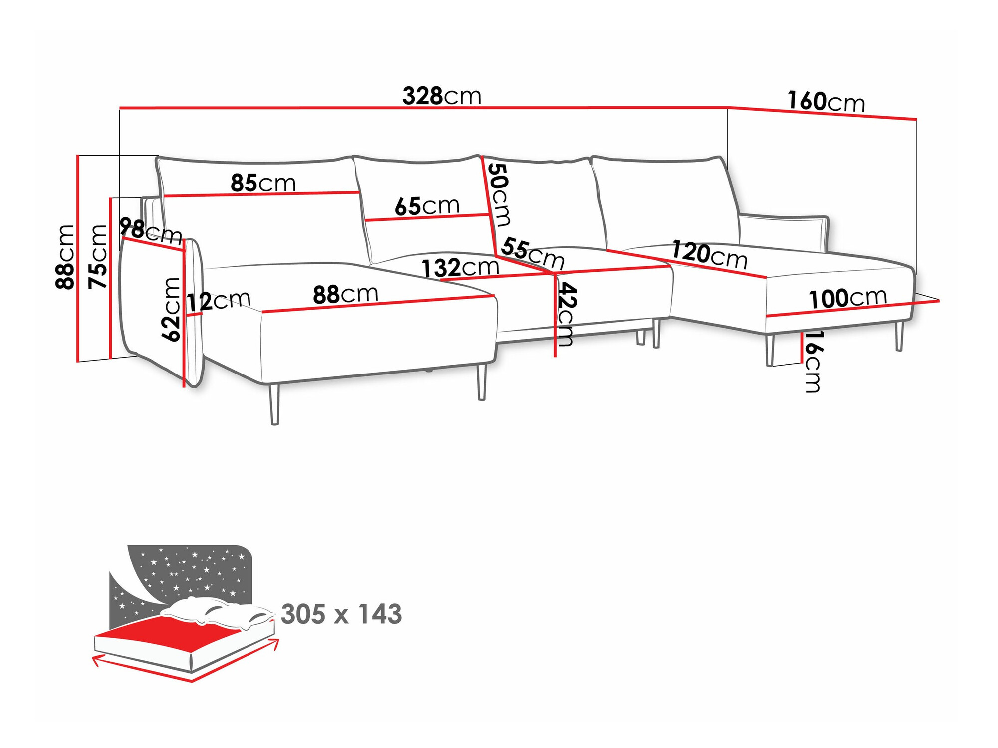 Corner sofa Columbus 223 (Velo 627)