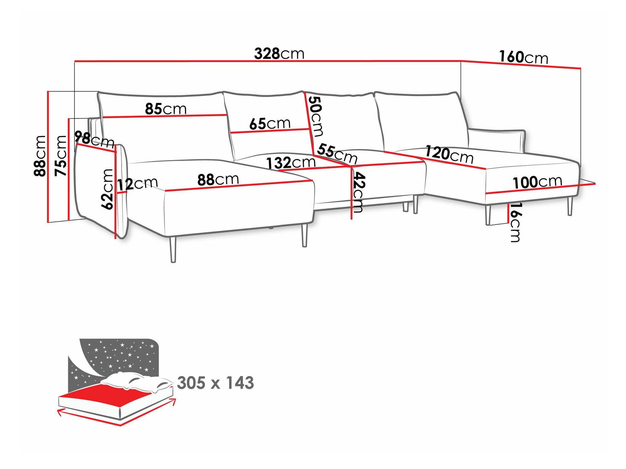 Corner sofa Columbus 223 (Velo 635)