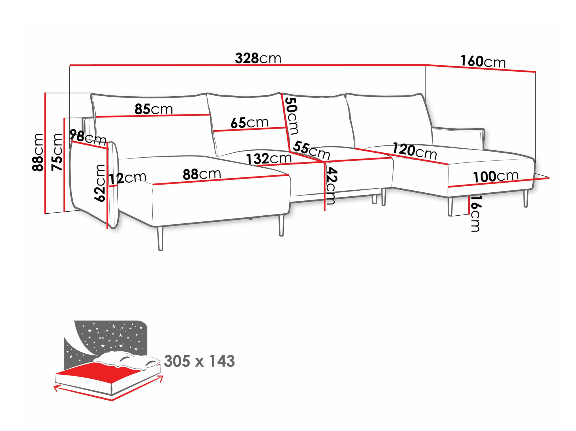 Corner sofa Columbus 223 (Velo 636)