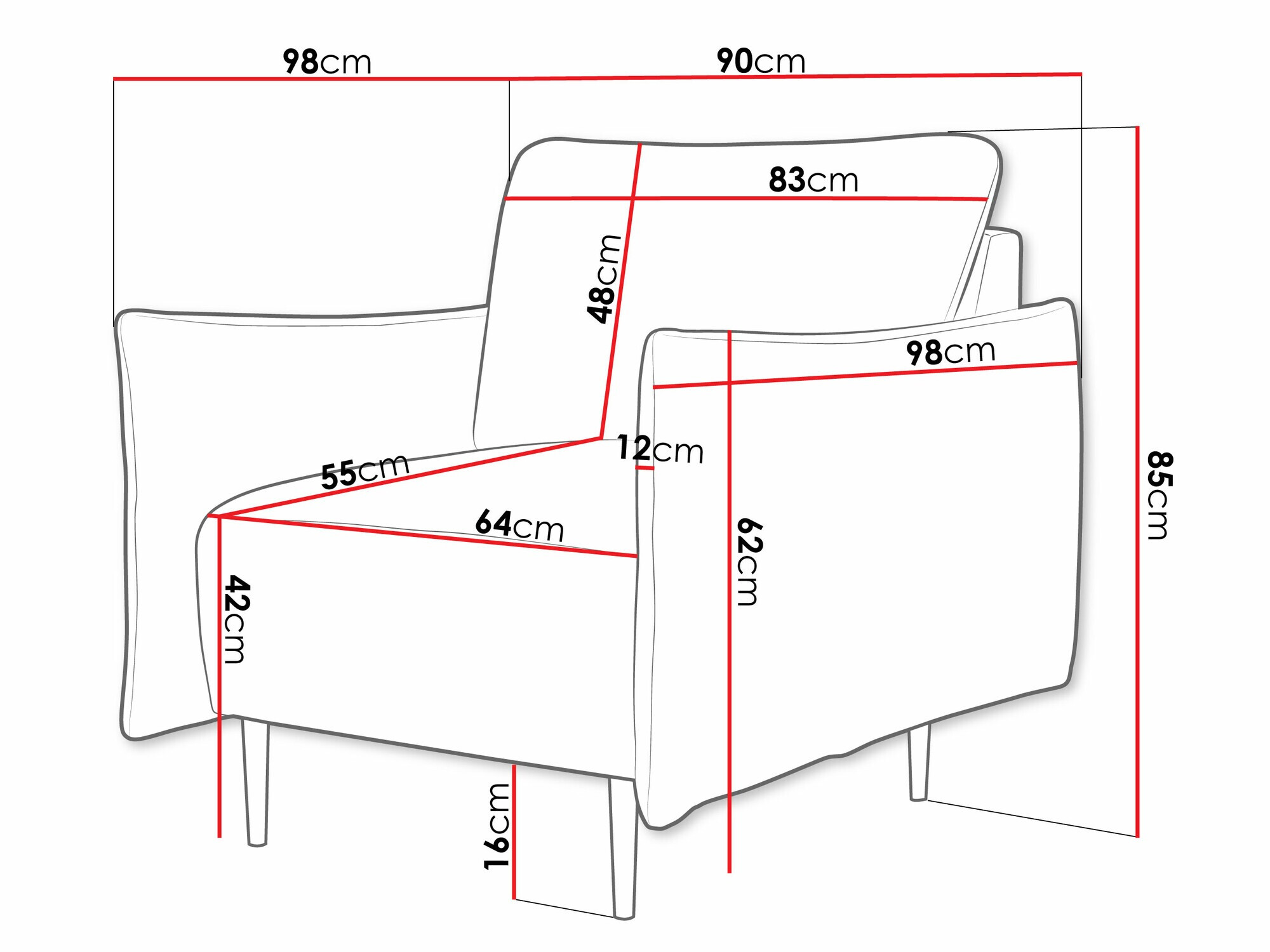 Armchair Columbus 225 (Velo 621)
