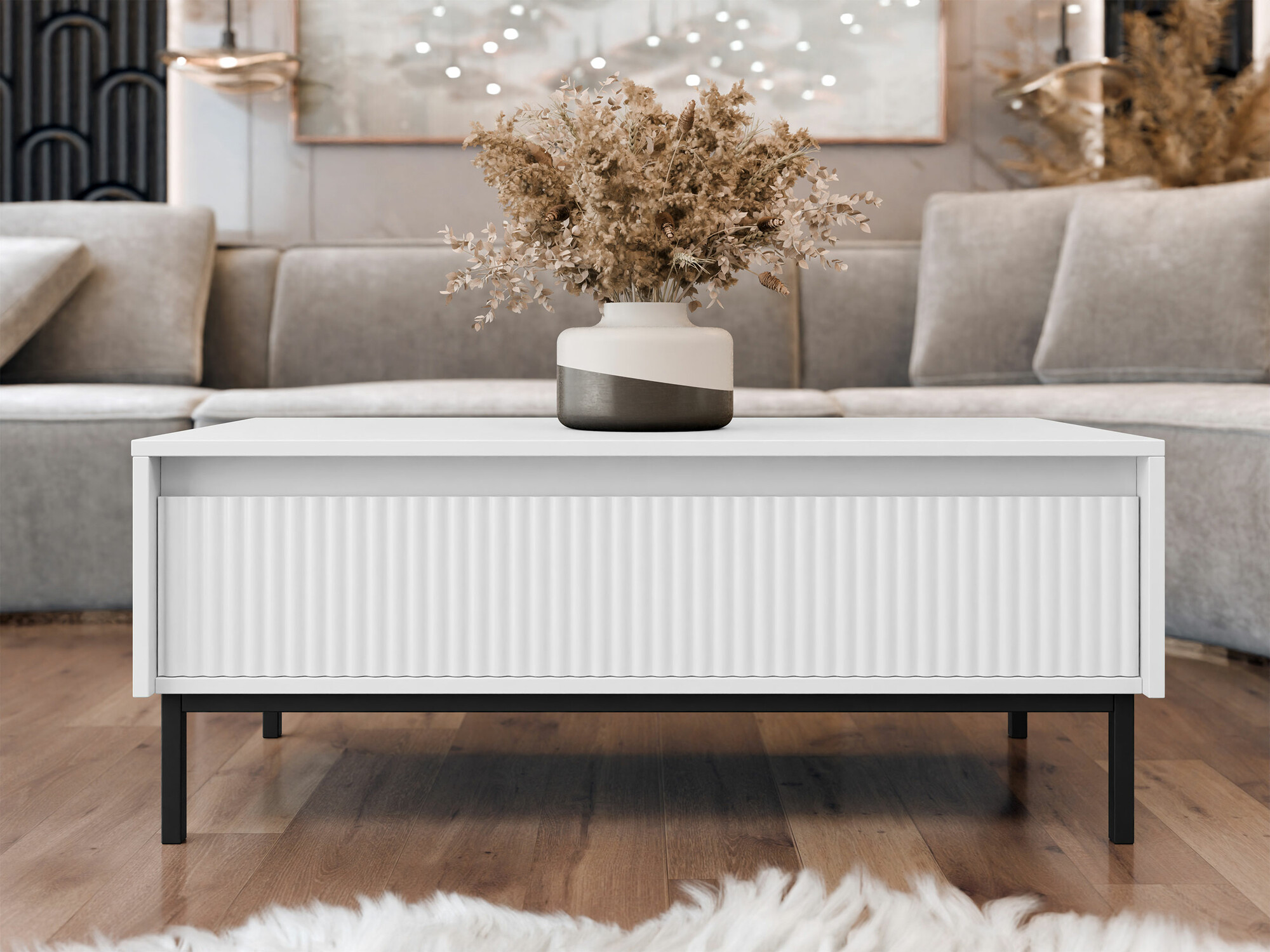 Coffee table Comfivo Delruva (White)