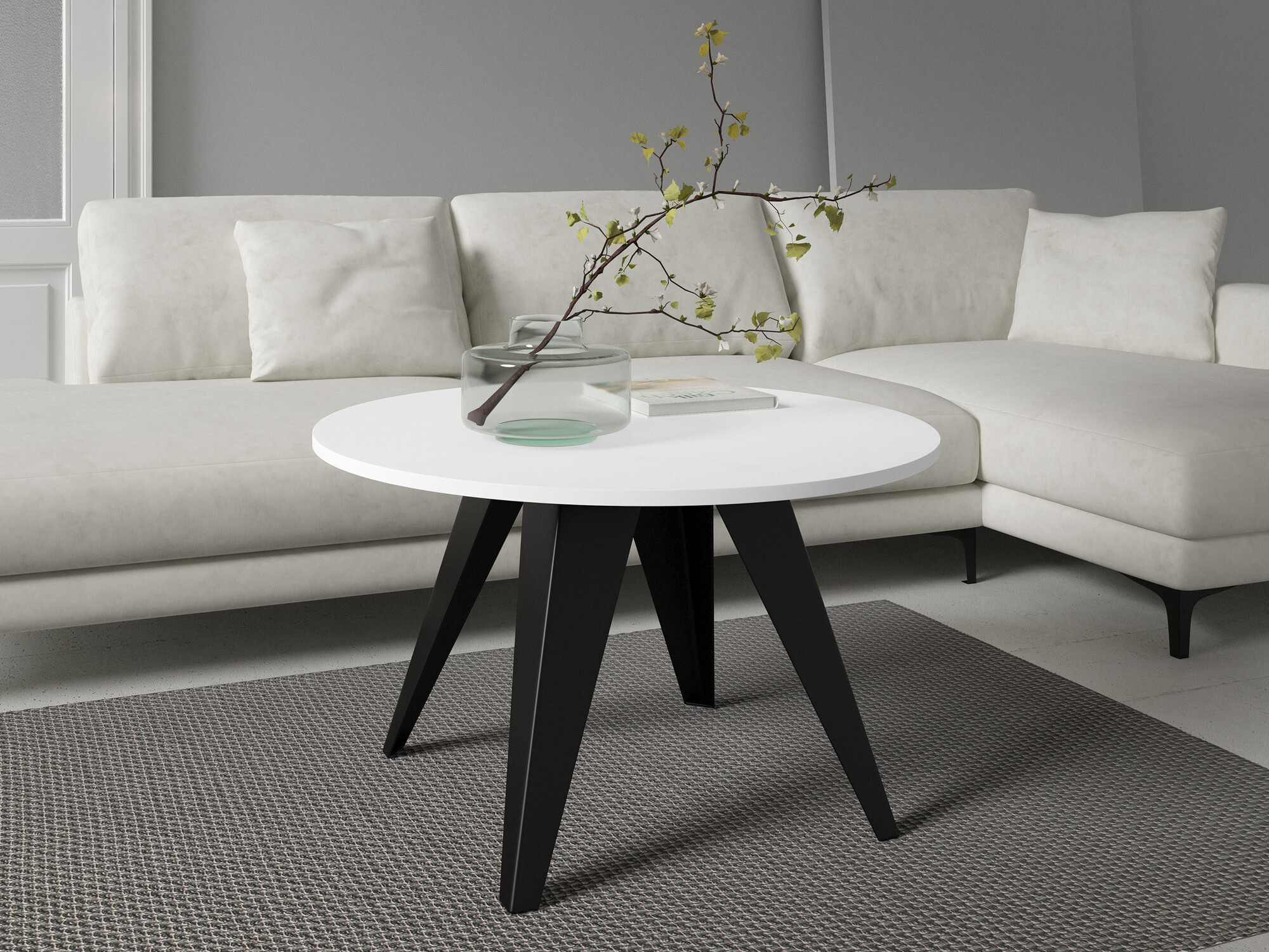 Coffee table Oswego 116 (Black + White)