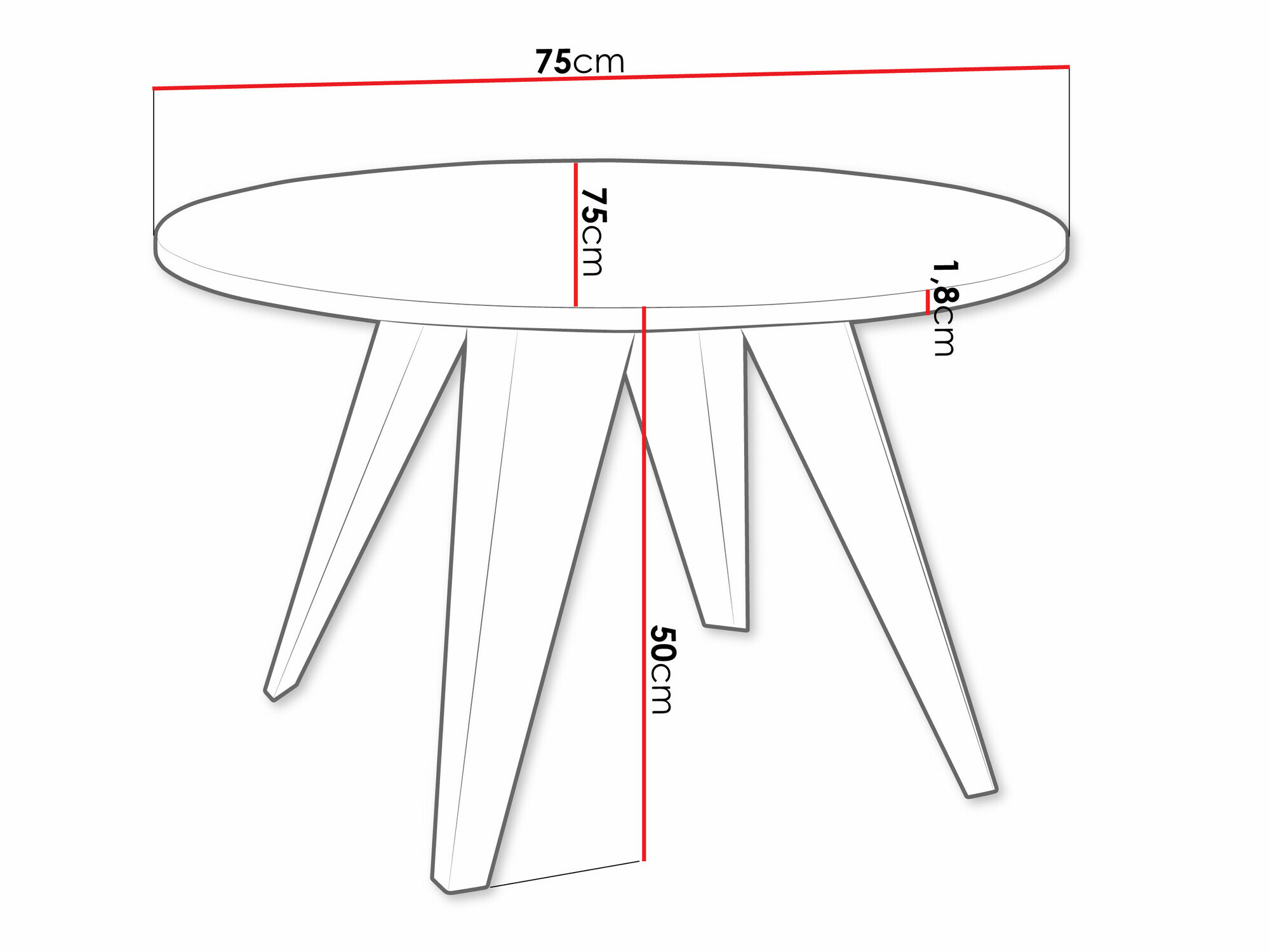 Coffee table Oswego 116 (Black + White)