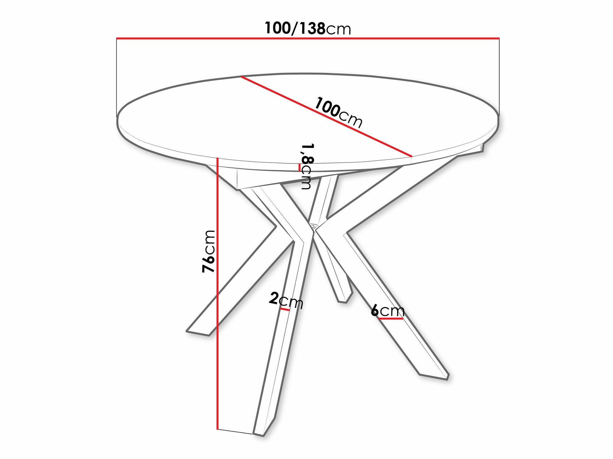 Table Oswego 112 (Black + Lancelot oak)