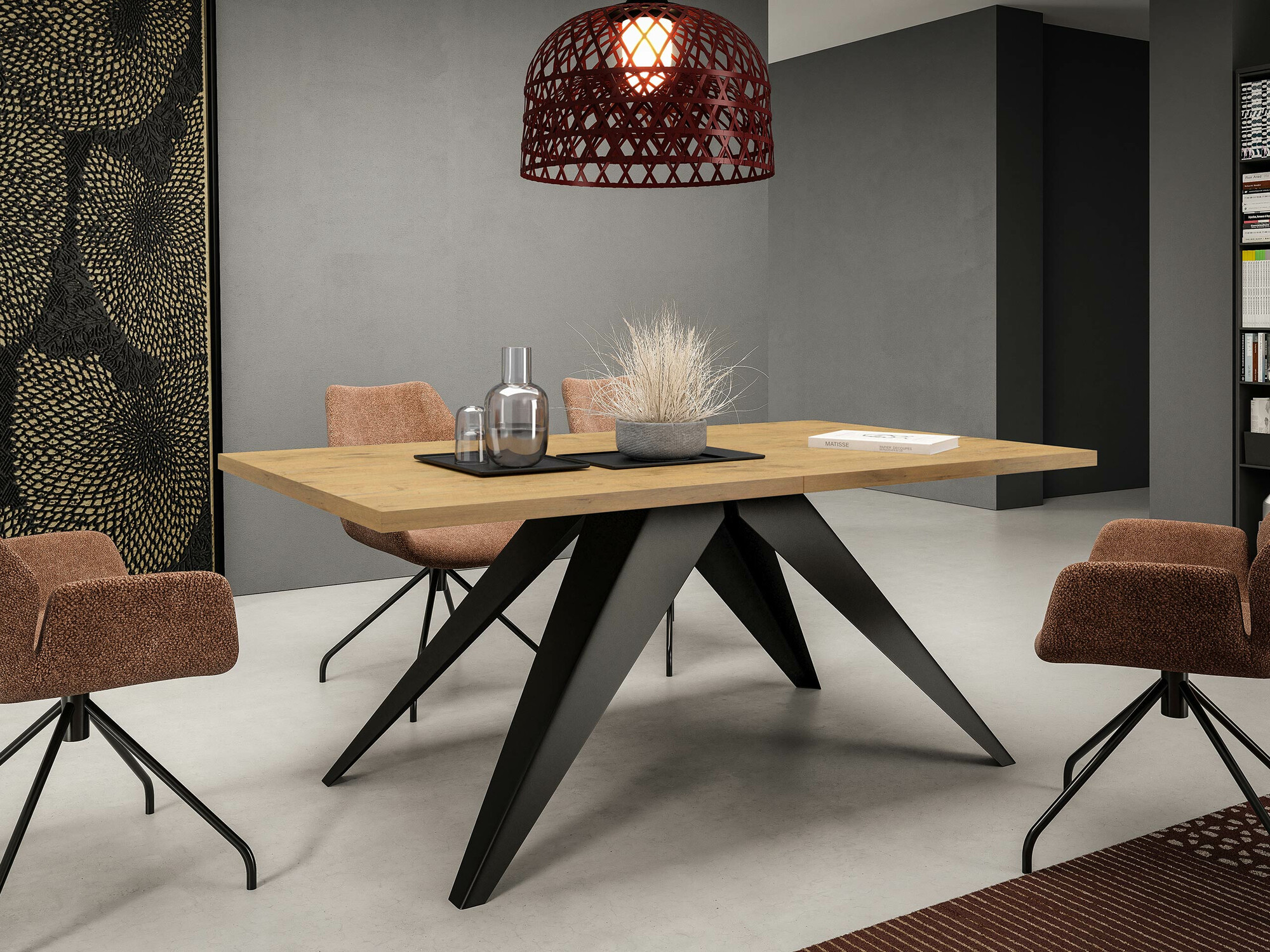 Table Oswego 113 (Black + Lancelot oak)