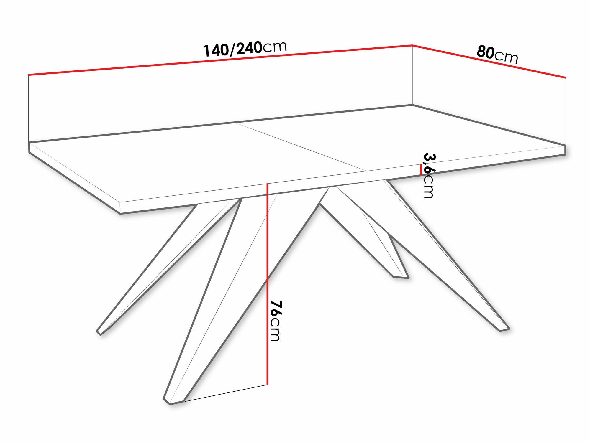 Table Oswego 113 (Black + Lancelot oak)