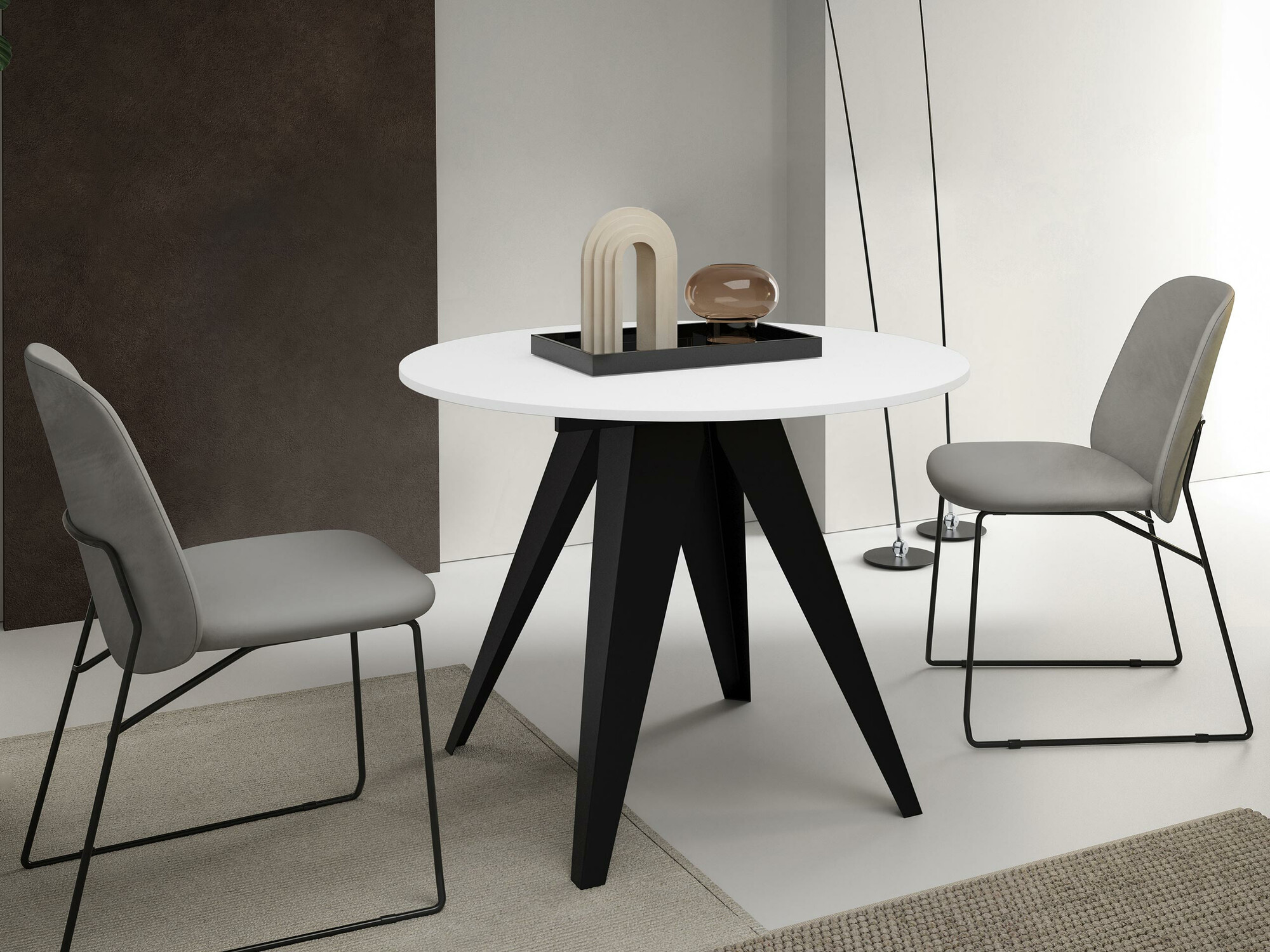 Table Oswego 114 (Black + White)