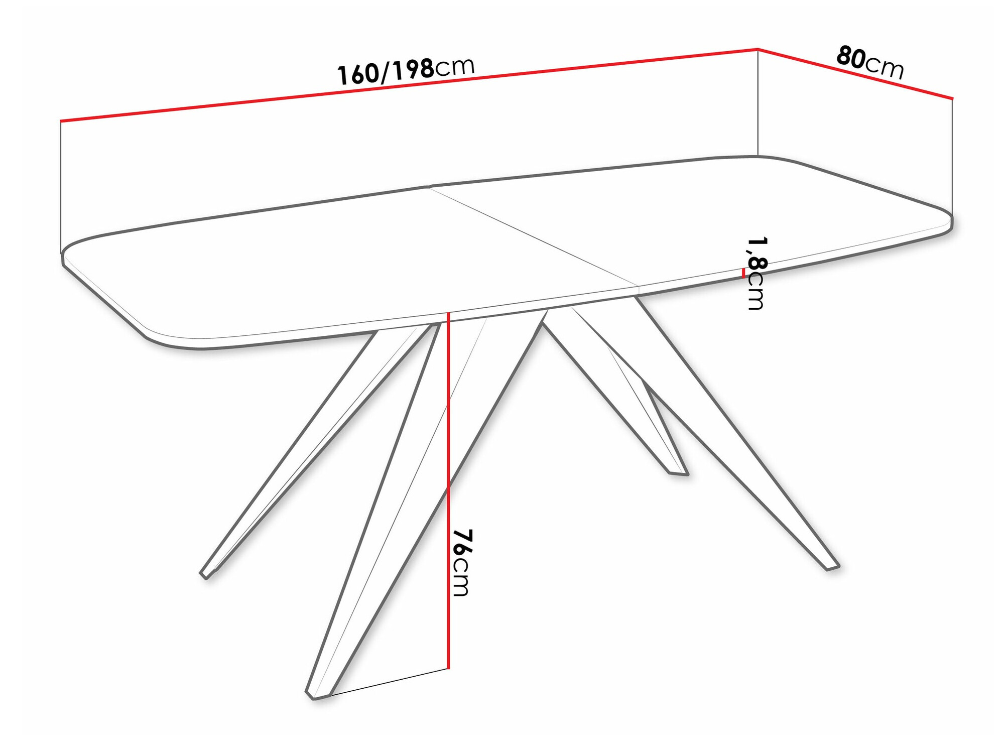 Table Oswego 115 (Black)