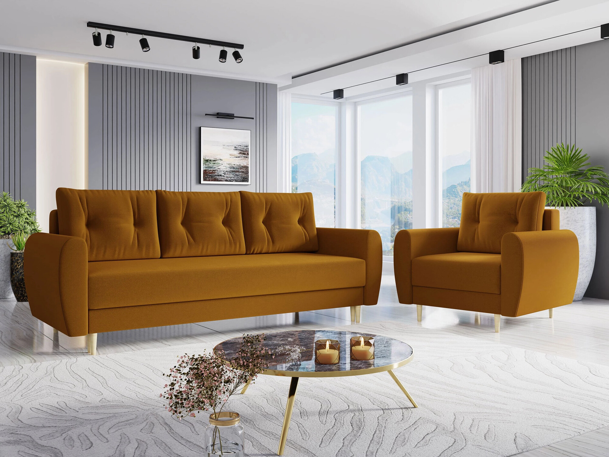 Sofa bed Memphis 143 (Itaka 33)